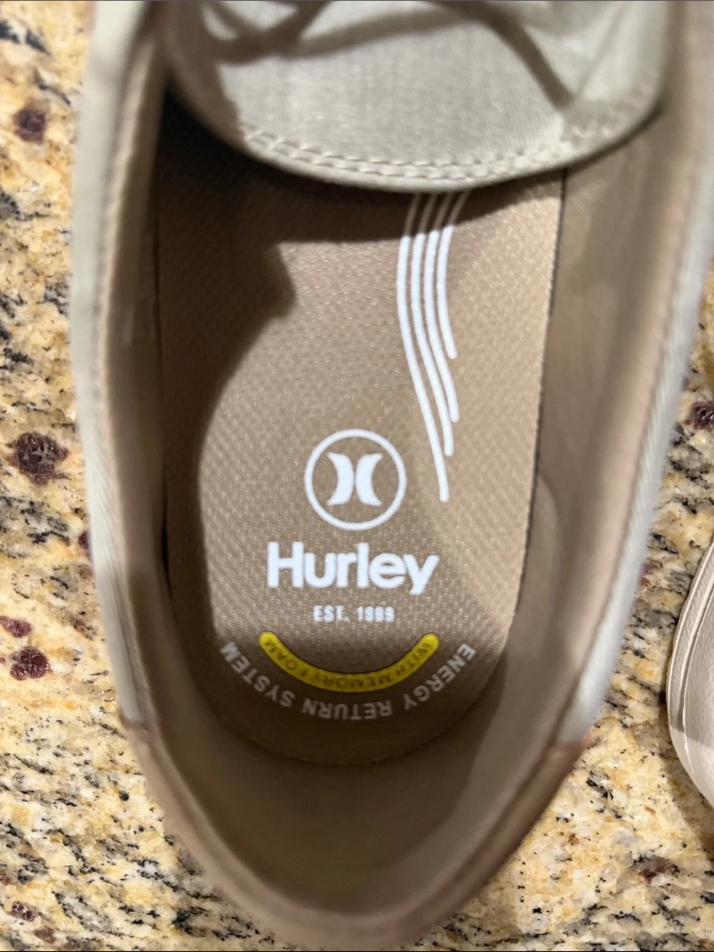 Hurley Men’s Canvas Boat Shoes in Khaki/Tan